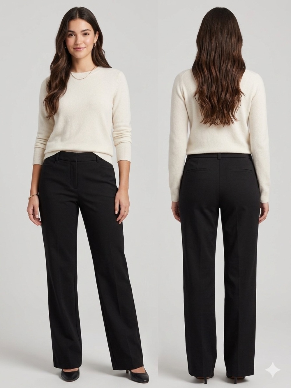 Banana Republic SLOAN Women's Dress Pants Size 8 Black Tailored Stretch